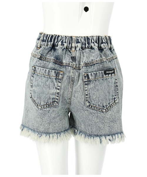 ANAP GiRL(アナップガール)の「デイジー刺繍ショートパンツ(デニムパンツ・キッズ・ブルー/ライトブルー・M/XS/S)」の17枚目の写真