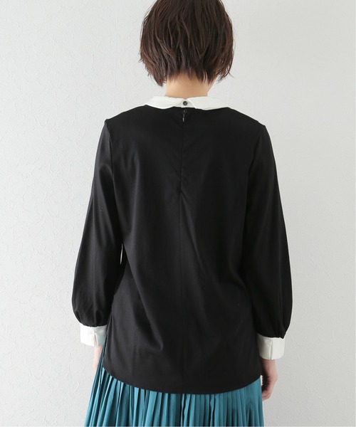 La TOTALITE（ラトータリテ）の「《追加》配色襟プルオーバー（Tシャツ/カットソー・レディース・ブラック・FREE）」の6枚目の写真