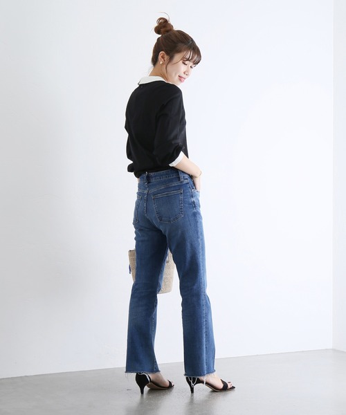 La TOTALITE（ラトータリテ）の「《追加》配色襟プルオーバー（Tシャツ/カットソー・レディース・ブラック・FREE）」の18枚目の写真