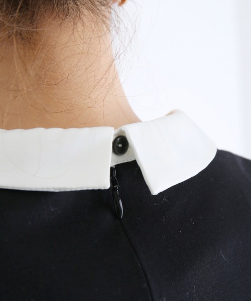 La TOTALITE（ラトータリテ）の「《追加》配色襟プルオーバー（Tシャツ/カットソー・レディース・ブラック・FREE）」の19枚目の写真