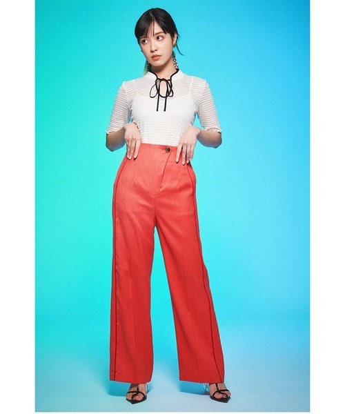 LILY BROWN（リリーブラウン）の「チャイナカットトップス（Tシャツ/カットソー・レディース・ブラック/グリーン/アイボリー・FREE）」の4枚目の写真