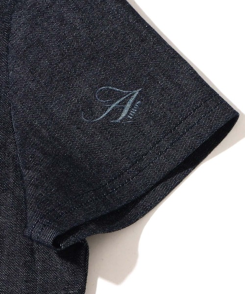 atmos pink（アトモスピンク）の「atmos pink 総柄ロゴデニムZIPトップス（デニムジャケット・レディース・ホワイト/ブラック/ブルー・FREE）」の15枚目の写真