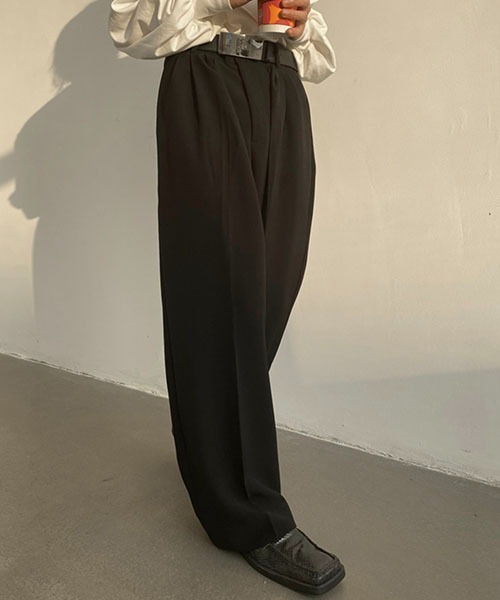 WESTBOY(ウエストボーイ)の「ダブルタックワイドスラックス WOG22S2PT07【WB ORIGINALS】(スラックス・メンズ・ブラック/ホワイト・L/M/XL)」の7枚目の写真