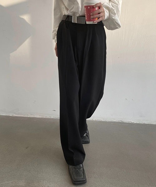 WESTBOY(ウエストボーイ)の「ダブルタックワイドスラックス WOG22S2PT07【WB ORIGINALS】(スラックス・メンズ・ブラック/ホワイト・L/M/XL)」の10枚目の写真