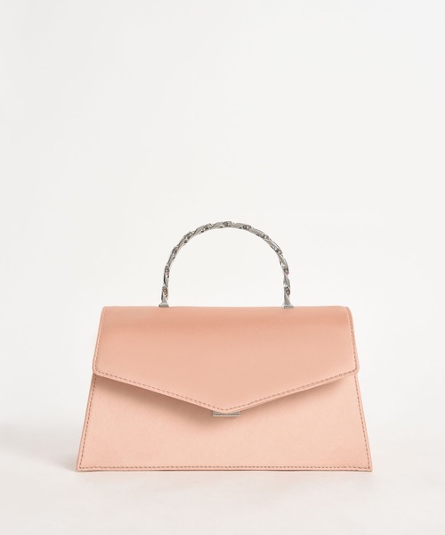 CHARLES & KEITH（チャールズ & キース）の「メタリックトップハンドル サテンエンベロープバッグ / Metallic Top
