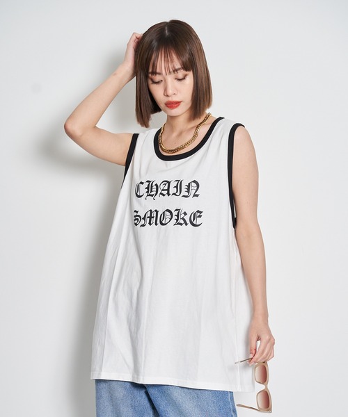 GALLIS ADDICTION（ガリスアディクション）の「GA RINGER TOP（タンクトップ・メンズ・ホワイト/グリーン/ブラック・FREE）」の2枚目の写真