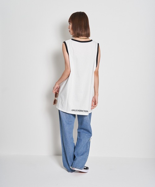 GALLIS ADDICTION（ガリスアディクション）の「GA RINGER TOP（タンクトップ・メンズ・ホワイト/グリーン/ブラック・FREE）」の8枚目の写真