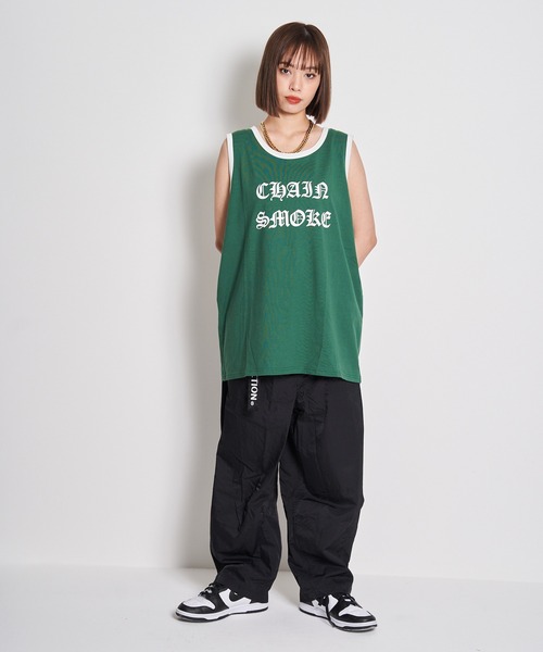 GALLIS ADDICTION（ガリスアディクション）の「GA RINGER TOP（タンクトップ・メンズ・ホワイト/グリーン/ブラック・FREE）」の9枚目の写真