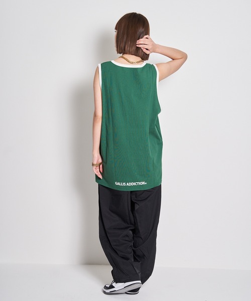 GALLIS ADDICTION（ガリスアディクション）の「GA RINGER TOP（タンクトップ・メンズ・ホワイト/グリーン/ブラック・FREE）」の12枚目の写真