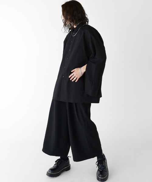 minsobi（ミンソビ）の「タッククロップドパンツ（スラックス・メンズ・ブラック・FREE）」の14枚目の写真