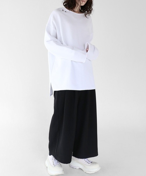 minsobi（ミンソビ）の「タッククロップドパンツ（スラックス・メンズ・ブラック・FREE）」の8枚目の写真