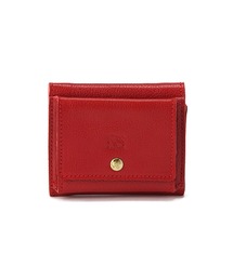 ★IL BISONTE★ イルビゾンテ 三つ折り財布 レッド系 ♪ IL BISONTE イルビゾンテ 財布 三つ折りコンパクトウオレット 三