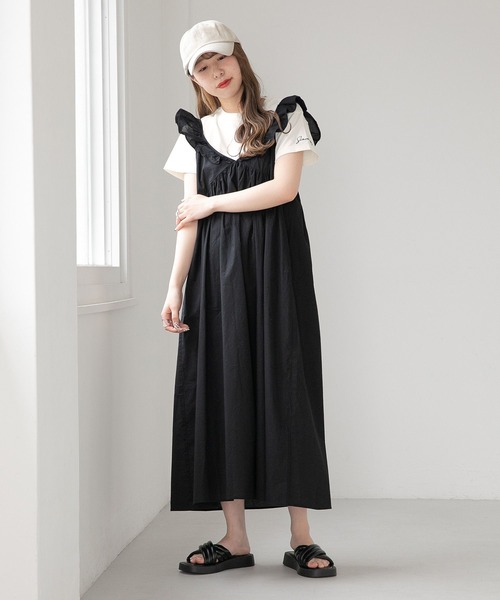 Heather(ヘザー)の「コンパクトロゴ刺繍T 283377(Tシャツ/カットソー・レディース・ホワイト×ブラック/ホワイト×レッド/ホワイト×ネイビー・FREE)」の16枚目の写真