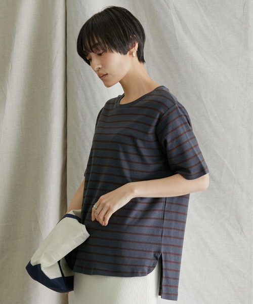 AMERICAN HOLIC(アメリカンホリック)の「Daily サイドスリットカットプルオーバー(Tシャツ/カットソー・レディース・ブラック/ブラウン/オフホワイト/ピンク/ミント/マルチ/ブルー系その他2/モカ/その他7/パープル/ブラック系その他4/ブルー・S/M/L)」の12枚目の写真