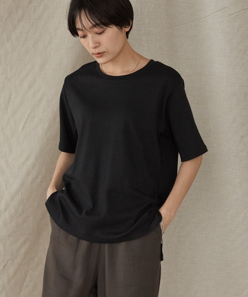 AMERICAN HOLIC(アメリカンホリック)の「Daily サイドスリットカットプルオーバー(Tシャツ/カットソー・レディース・ブラック/ブラウン/オフホワイト/ピンク/ミント/マルチ/ブルー系その他2/モカ/その他7/パープル/ブラック系その他4/ブルー・S/M/L)」の13枚目の写真