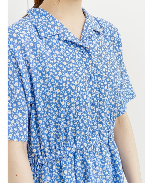 ehka sopo（エヘカソポ）の「花柄開襟ワンピース（ワンピース・レディース・ブラック/ブルー/グリーン・ﾌﾘ-）」の19枚目の写真