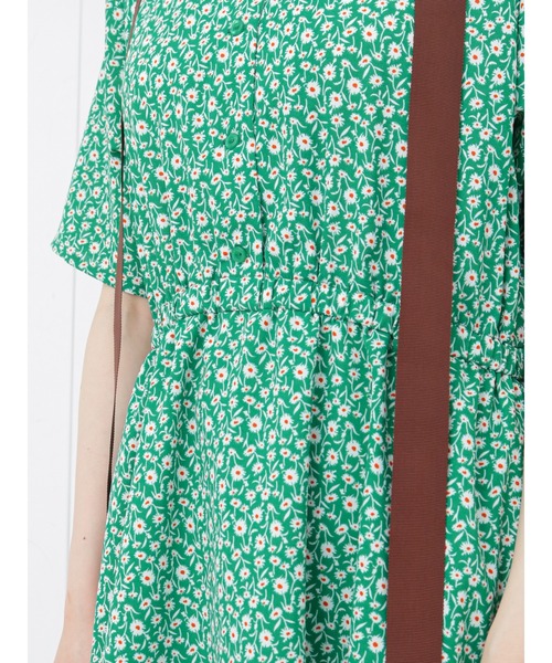ehka sopo（エヘカソポ）の「花柄開襟ワンピース（ワンピース・レディース・ブラック/ブルー/グリーン・ﾌﾘ-）」の12枚目の写真