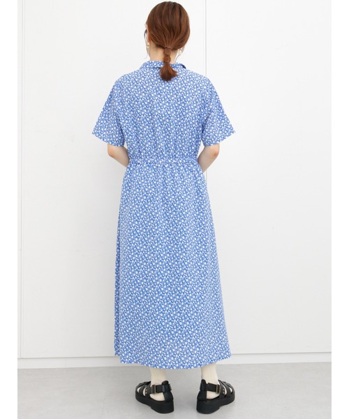 ehka sopo（エヘカソポ）の「花柄開襟ワンピース（ワンピース・レディース・ブラック/ブルー/グリーン・ﾌﾘ-）」の17枚目の写真