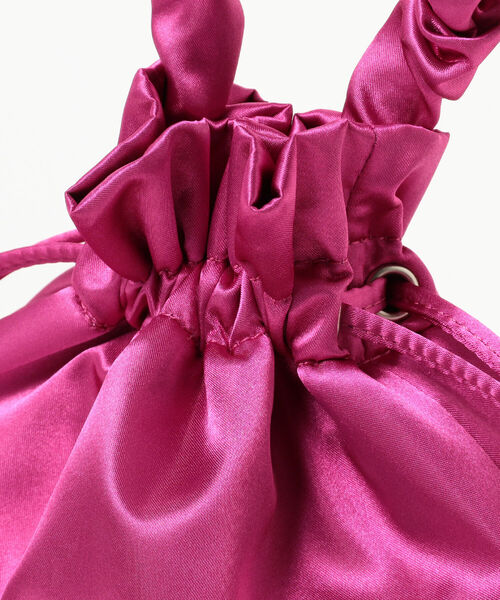 Ray BEAMS（レイビームス）の「Ray BEAMS / サテン 巾着 ミニ バッグ（メッセンジャーバッグ・レディース・ピンク/グリーン系その他2・ONE SIZE）」の4枚目の写真