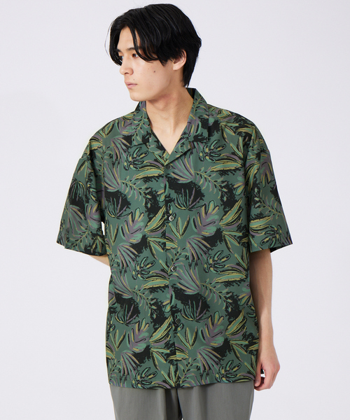ABAHOUSE(アバハウス)の「WEB限定 ビッグシルエット 総柄プリント オープンカラーシャツ(シャツ/ブラウス・メンズ・グリーン系その他/ブラック系その他/グレー系その他・46/48)」の3枚目の写真