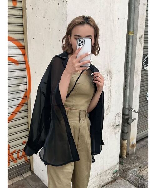 EMODA（エモダ）の「エアリールーズシャツ（シャツ/ブラウス・レディース・ホワイト/ブラック/その他/グレー・FREE）」の22枚目の写真