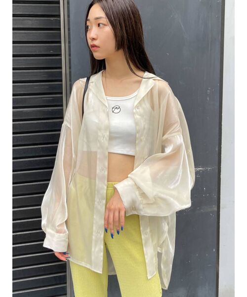 EMODA（エモダ）の「エアリールーズシャツ（シャツ/ブラウス・レディース・ホワイト/ブラック/その他/グレー・FREE）」の15枚目の写真