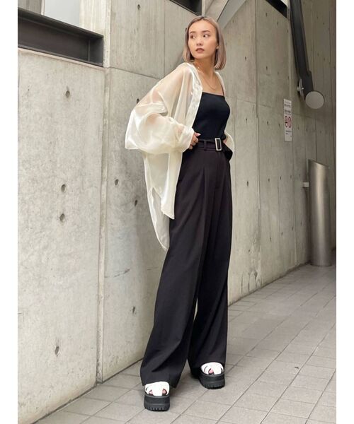 EMODA（エモダ）の「エアリールーズシャツ（シャツ/ブラウス・レディース・ホワイト/ブラック/その他/グレー・FREE）」の12枚目の写真