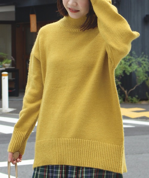 LAVEANGE（ラビアンジェ）の「タートルバックスリットニット/LL-4L