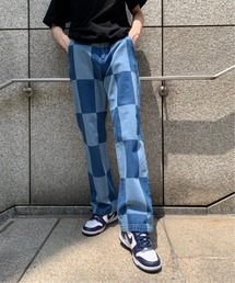 ※22SSキャリー回収分※チェッカーデニムパンツ