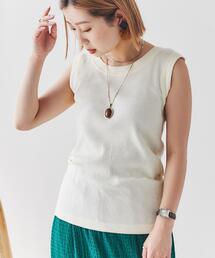 スラブサンカクリブタンクトップ