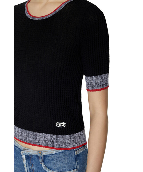 DIESEL（ディーゼル）の「レディース 半袖 ニット トップス（その他トップス・レディース・イエロー/ブラック/ブルー・X-LARGE/SMALL/LARGE/MEDIUM）」の12枚目の写真