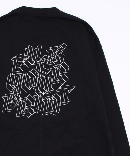 UNRAVEL PROJECT(アンレーベル プロジェクト)の「UNRAVEL PROJECT/アンラヴェルプロジェクト/FCK MOTIF VINTAGE JERS LS TEE(UMAF9-110)(Tシャツ/カットソー・メンズ・ブラック・SMALL/X-SMALL/XX-SMALL/MEDIUM)」の1枚目の写真