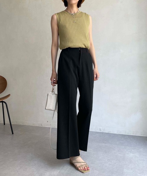 CAPRICIEUX LE'MAGE（カプリシューレマージュ）の「バックスリットストレッチパンツ（その他パンツ・レディース・ブラック/イエロー/グリーン/ホワイト系その他・38/36）」の12枚目の写真