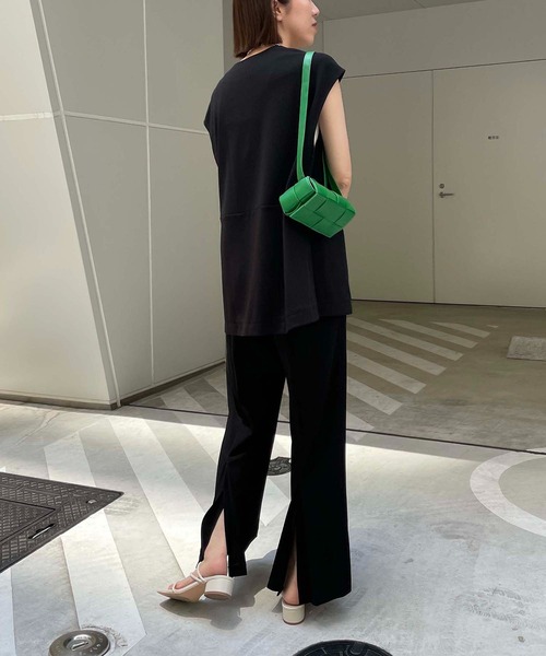 CAPRICIEUX LE'MAGE（カプリシューレマージュ）の「バックスリットストレッチパンツ（その他パンツ・レディース・ブラック/イエロー/グリーン/ホワイト系その他・38/36）」の16枚目の写真