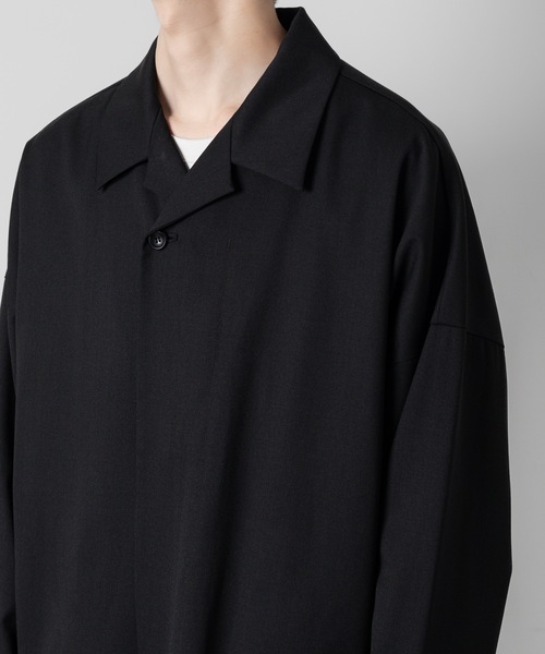 ATTACHMENT（アタッチメント）の「WO/PE ストレッチ ギャバジン オープンカラージャケット /  WO/PE STRETCH GABARDINE OPEN COLLAR ZIPUP JACKET（ブルゾン・メンズ・ブラック/ベージュ・1/2/3）」の19枚目の写真