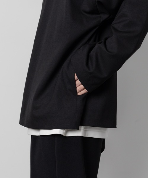 ATTACHMENT（アタッチメント）の「WO/PE ストレッチ ギャバジン オープンカラージャケット /  WO/PE STRETCH GABARDINE OPEN COLLAR ZIPUP JACKET（ブルゾン・メンズ・ブラック/ベージュ・1/2/3）」の21枚目の写真