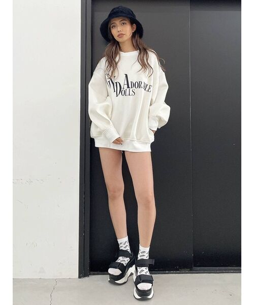 GYDA(ジェイダ)の「GYDA PATTERN ソックス(ソックス/靴下・レディース・ブラック/オフホワイト・FREE)」の6枚目の写真