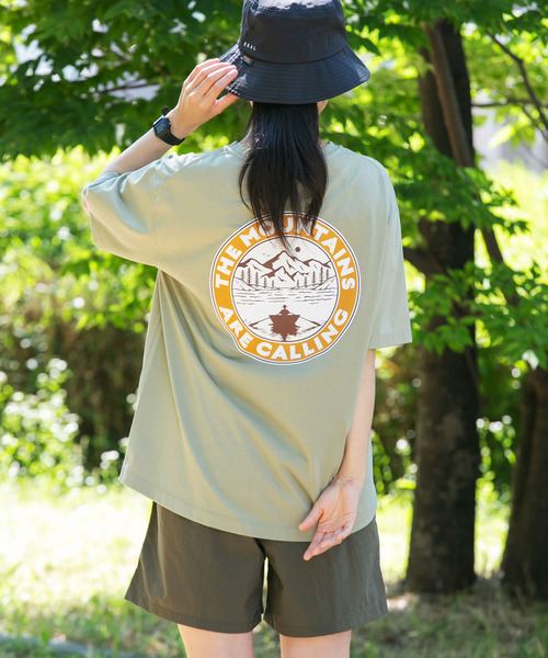 EKAL（エカル）の「EKAL　The mountains Circle T-shirts（Tシャツ/カットソー・メンズ・ホワイト/グリーン・MEDIUM/LARGE）」の2枚目の写真