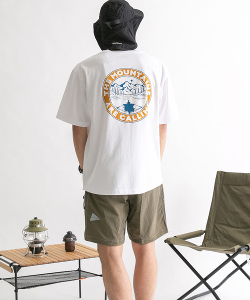EKAL（エカル）の「EKAL　The mountains Circle T-shirts（Tシャツ/カットソー・メンズ・ホワイト/グリーン・MEDIUM/LARGE）」の8枚目の写真