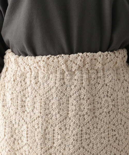 LEPSIM（レプシィム）の「レースナロースカート　350712（スカート・レディース・ブラック/オフホワイト・FREE）」の13枚目の写真