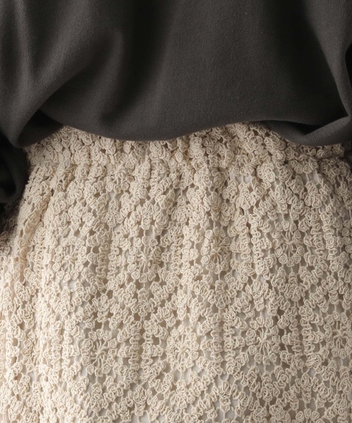 LEPSIM（レプシィム）の「レースナロースカート　350712（スカート・レディース・ブラック/オフホワイト・FREE）」の11枚目の写真