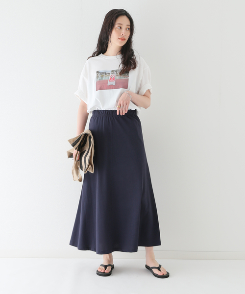 JOURNAL STANDARD relume(ジャーナルスタンダード レリューム)の「《追加》ハイツイストコットンフレアースカート(スカート・レディース・ネイビー・FREE)」の10枚目の写真