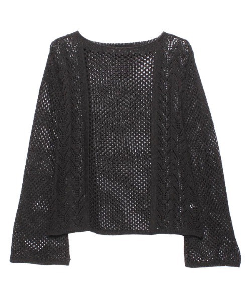 anuans（アニュアンス）の「クロシェニットトップス（ニット/セーター・レディース・ブラック/チャコールグレー/マスタード・FREE）」の17枚目の写真