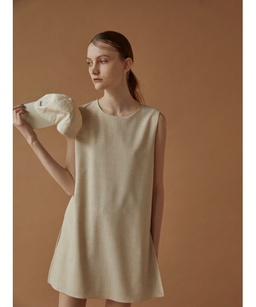 AMAIL(アマイル)の「Mini box inshorts dress(サロペット/オーバーオール・レディース・ブラック/ベージュ/ピンク・FREE)」の8枚目の写真