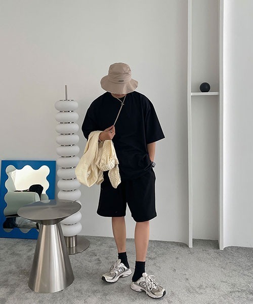 ASCLO(エジュクロ)の「ASCLO Safe Over Short Sleeve T Shirt (3color)(Tシャツ/カットソー・メンズ・チャコールグレー/ブラック/アイボリー・FREE)」の4枚目の写真