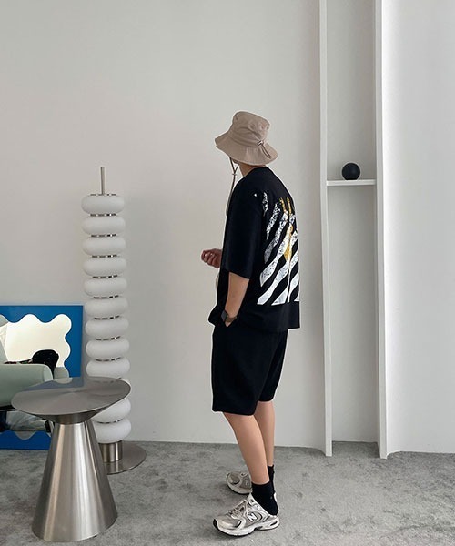 ASCLO(エジュクロ)の「ASCLO Safe Over Short Sleeve T Shirt (3color)(Tシャツ/カットソー・メンズ・チャコールグレー/ブラック/アイボリー・FREE)」の8枚目の写真