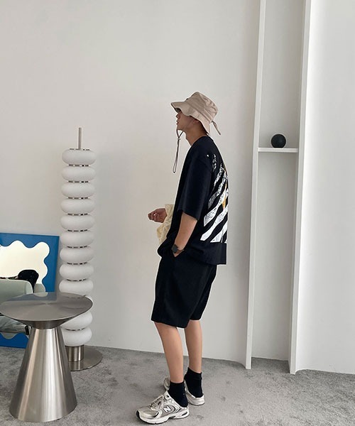 ASCLO(エジュクロ)の「ASCLO Safe Over Short Sleeve T Shirt (3color)(Tシャツ/カットソー・メンズ・チャコールグレー/ブラック/アイボリー・FREE)」の7枚目の写真