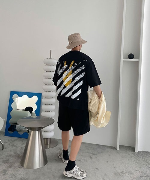 ASCLO(エジュクロ)の「ASCLO Safe Over Short Sleeve T Shirt (3color)(Tシャツ/カットソー・メンズ・チャコールグレー/ブラック/アイボリー・FREE)」の9枚目の写真
