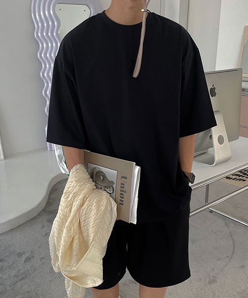 ASCLO(エジュクロ)の「ASCLO Safe Over Short Sleeve T Shirt (3color)(Tシャツ/カットソー・メンズ・チャコールグレー/ブラック/アイボリー・FREE)」の5枚目の写真