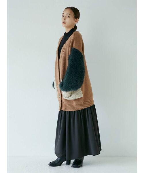 MURUA（ムルーア）の「ギャザーマキシスカート（スカート・レディース・ブラック/グリーン/その他1・FREE）」の4枚目の写真